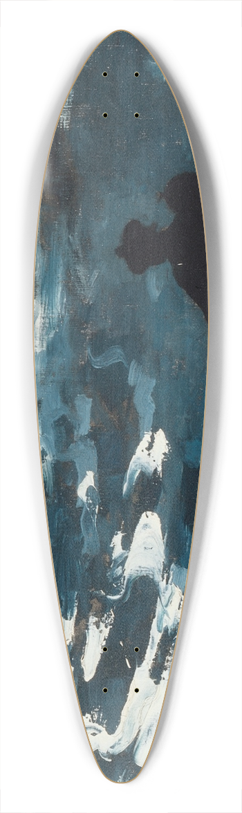 Winslow Homer - Moonlight on the Water 39.3 inch art pintail longboard deck