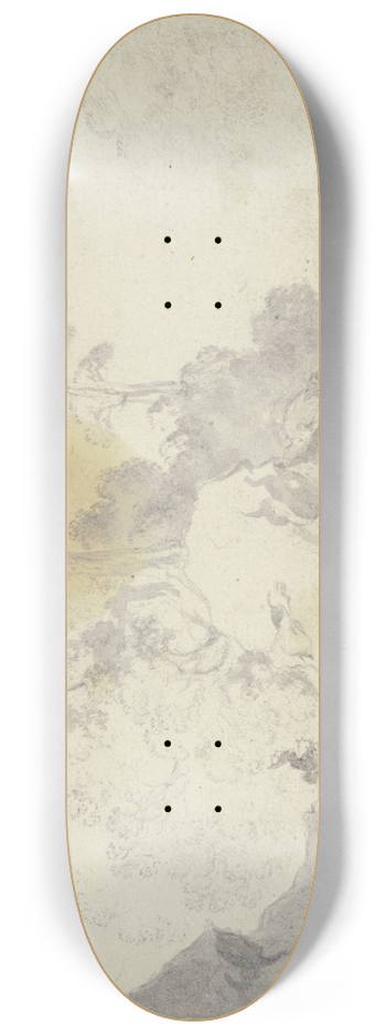 Dirck van der Lisse - Klage der Thisbe in romantischer Landschaft 8.25 inch art skate deck