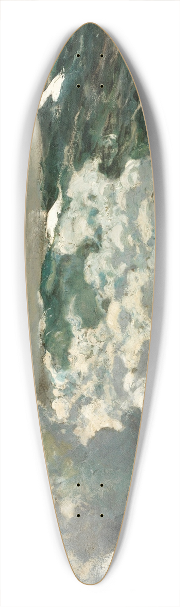 Winslow Homer - On a Lee Shore 39.3 inch art pintail longboard deck