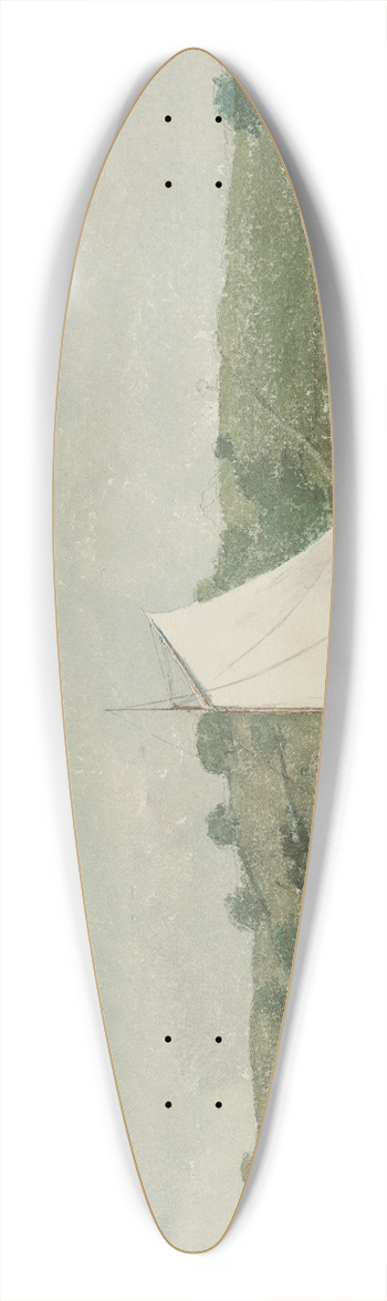 Winslow Homer - Sailing Calm Water 39.3 inch art pintail longboard deck