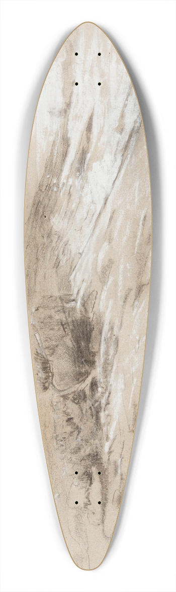 Winslow Homer - Seacoast with Scrub Pines, Prouts Neck, Eastern Point 39.3 inch art pintail longboard deck