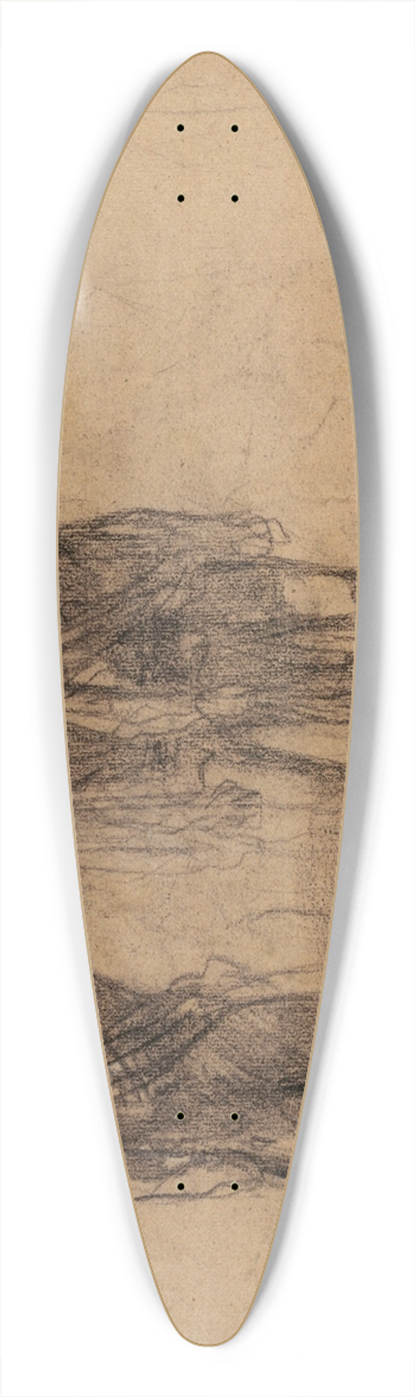 Winslow Homer - Soldiers Drilling 39.3 inch art pintail longboard deck