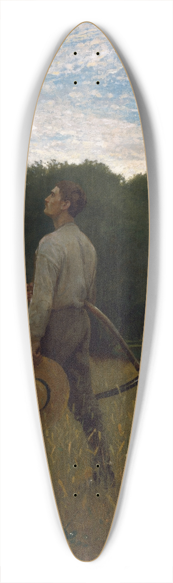 Winslow Homer - Song of the Lark 39.3 inch art pintail longboard deck