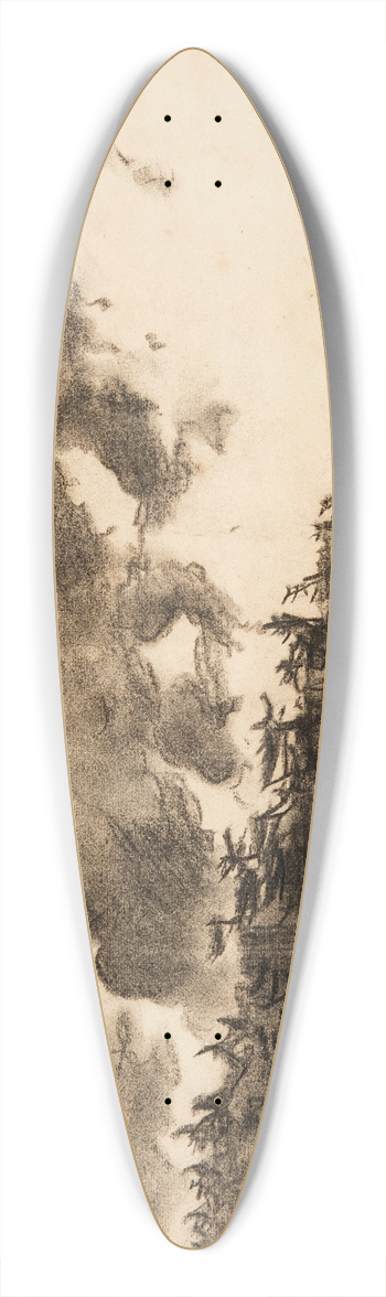 Winslow Homer - Storm Coming 39.3 inch art pintail longboard deck