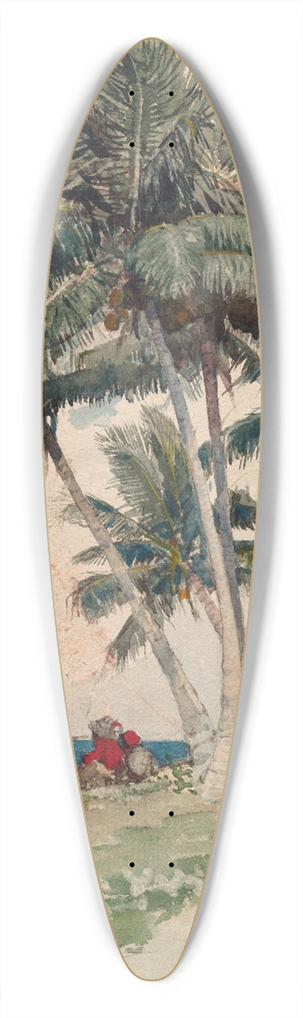 Winslow Homer - The Buccaneers 39.3 inch art pintail longboard deck