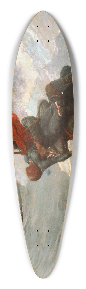 Winslow Homer - The Life Line 39.3 inch art pintail longboard deck