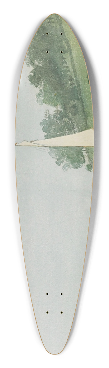 Winslow Homer - Yacht In A Cove, Gloucester 39.3 inch art pintail longboard deck