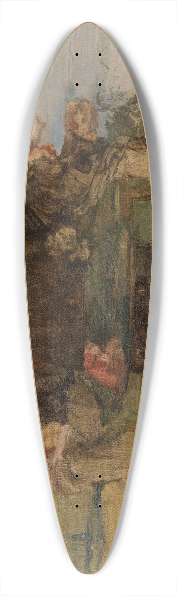 Witold Wojtkiewicz - Vegetation 39.3 inch art pintail longboard deck