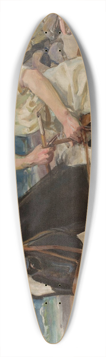 Wojciech Kossak - Portrait of Herthier de Boislambert on horseback 39.3 inch art pintail longboard deck