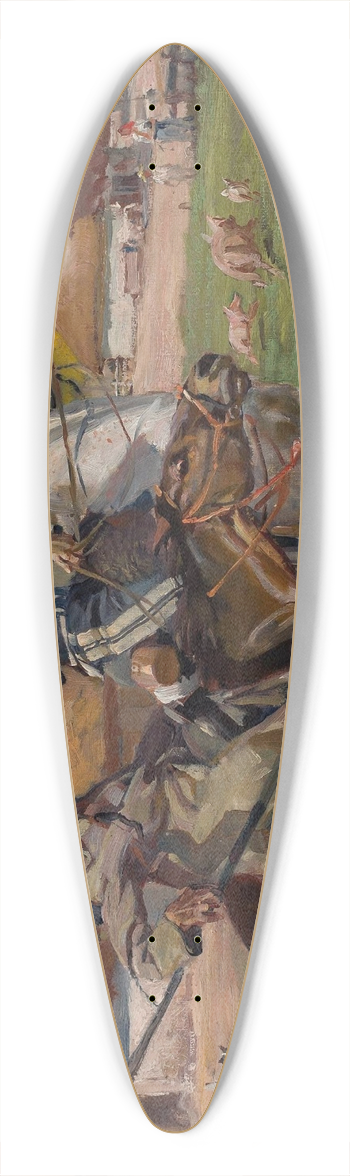 Wojciech Kossak - Uhlan fighting a Cossack 39.3 inch art pintail longboard deck