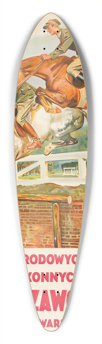 Wojciech Kossak - Wiosenne zawody konne 39.3 inch art pintail longboard deck