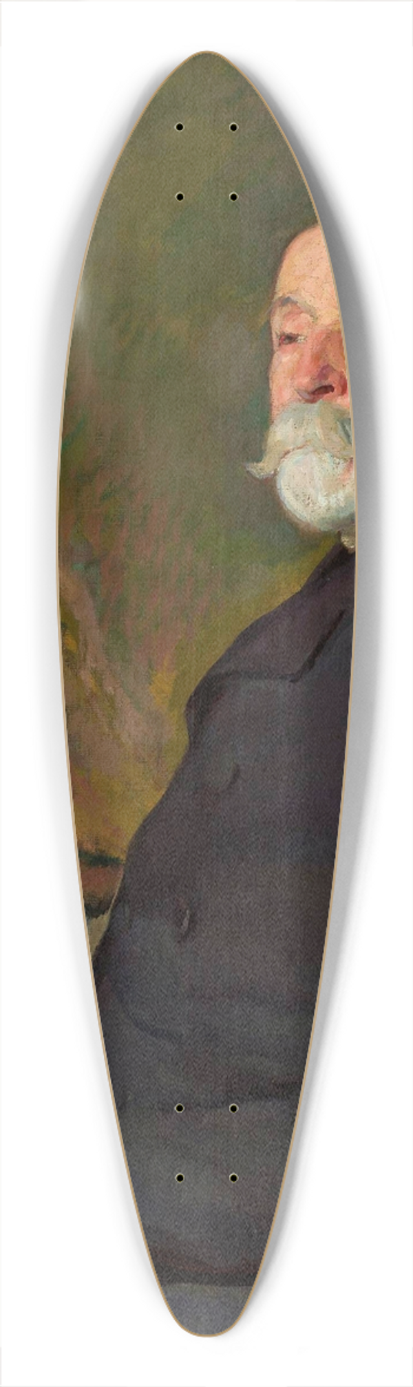 Wojciech Weiss - Portait of August Iwaski 39.3 inch art pintail longboard deck