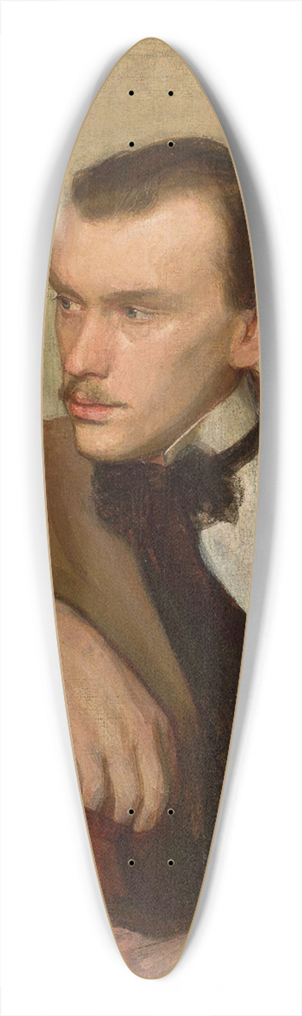 Wojciech Weiss - Portrait of Wodzimierz Perzyski, writer 39.3 inch art pintail longboard deck
