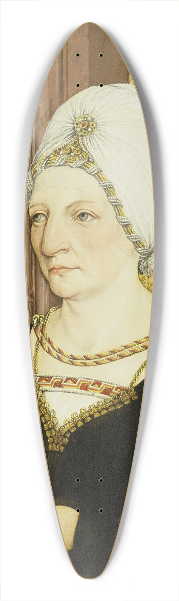 Wolfgang Beurer - Portrait of a Woman 39.3 inch art pintail longboard deck