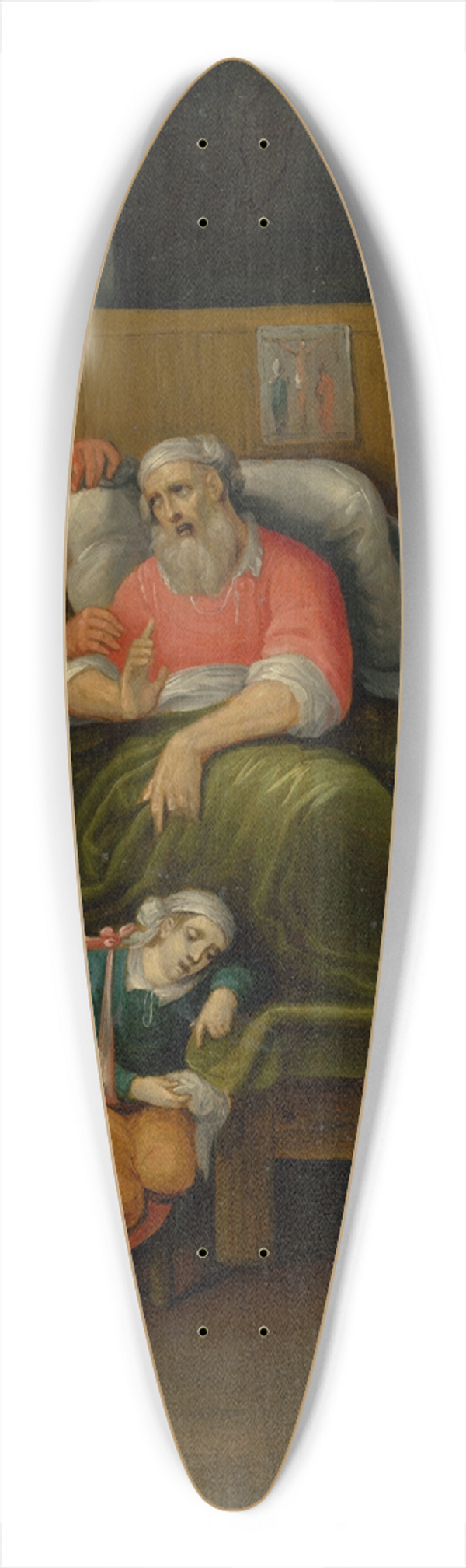 Workshop of Frans Francken the Younger - The Visitation of the Sick from the Seven Acts of Mercy 39.3 inch art pintail longboard deck