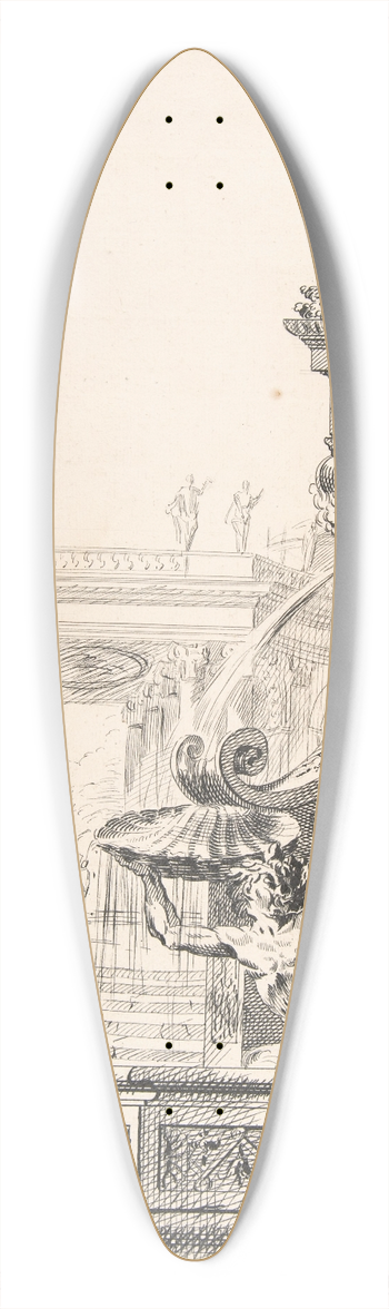 Workshop of Gilles-Marie Oppenord - Study for a Garden Capriccio. 39.3 inch art pintail longboard deck
