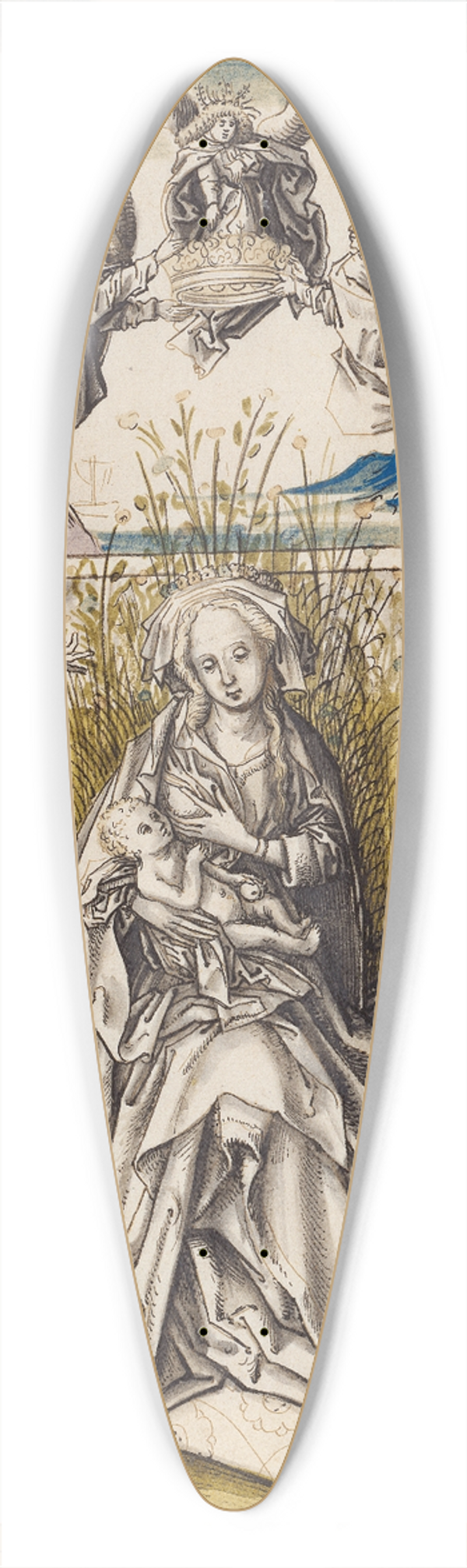 Workshop of Hans Holbein the elder - Madonna with angels in a landscape 39.3 inch art pintail longboard deck