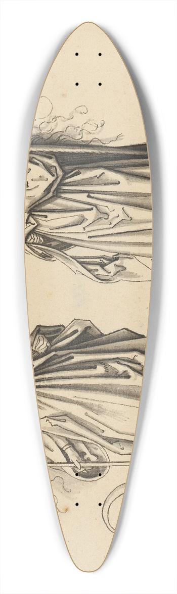 Workshop of Hans Holbein the elder - St. Margarethe and Barbara 39.3 inch art pintail longboard deck