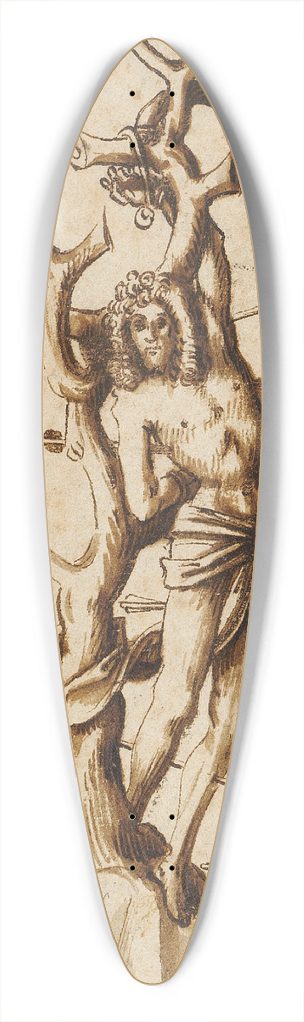Workshop of Hans Holbein the elder - St. Sebastian as a martyr 39.3 inch art pintail longboard deck