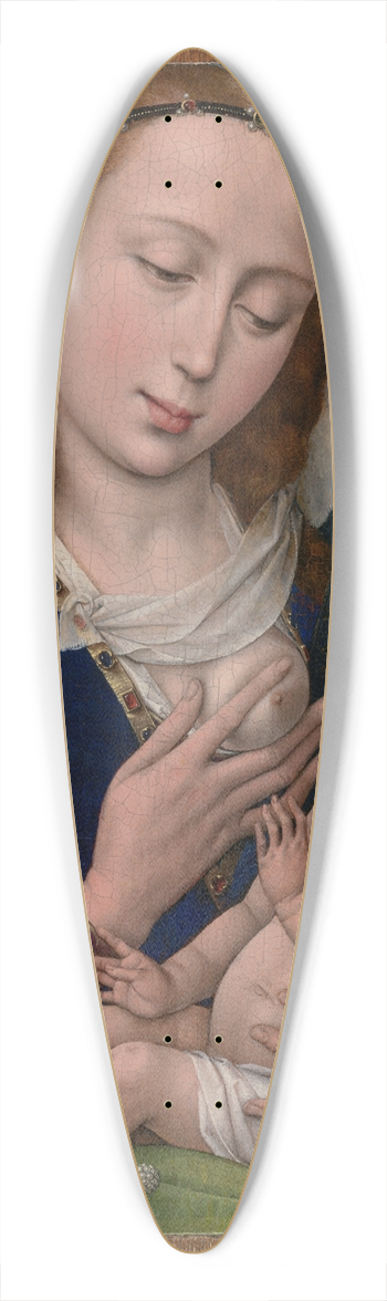 Workshop of Rogier van der Weyden - Virgin and Child 39.3 inch art pintail longboard deck
