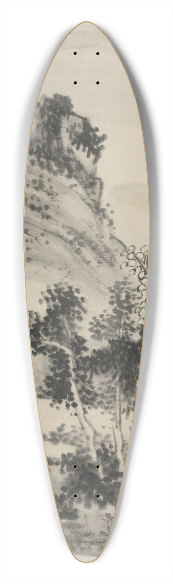 Xiao Yuncong - Album of Seasonal Landscapes, Leaf D (previous leaf 2) 39.3 inch art pintail longboard deck