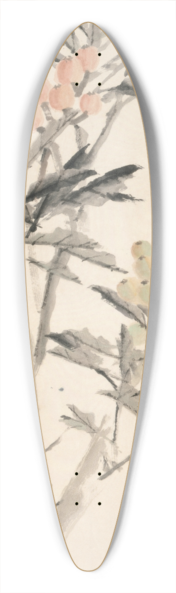 Xugu - Pipa (Loquats) 39.3 inch art pintail longboard deck