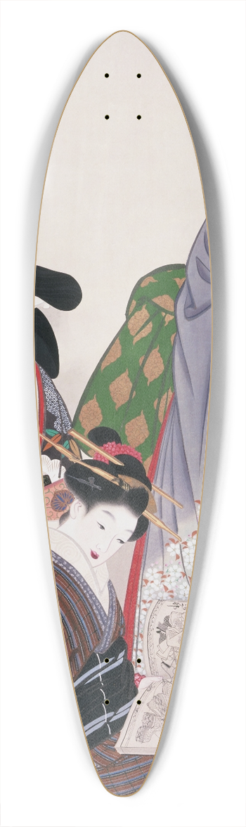 Yamaguchi Soken - Young Maidens 39.3 inch art pintail longboard deck