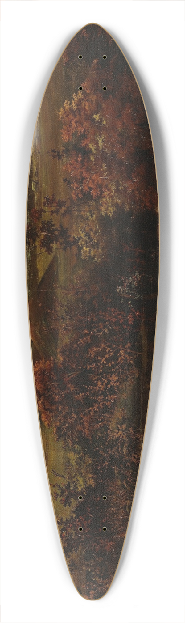 Ygnacio Alcrreca y Comonfort - AtardecerCon Pirmides 39.3 inch art pintail longboard deck