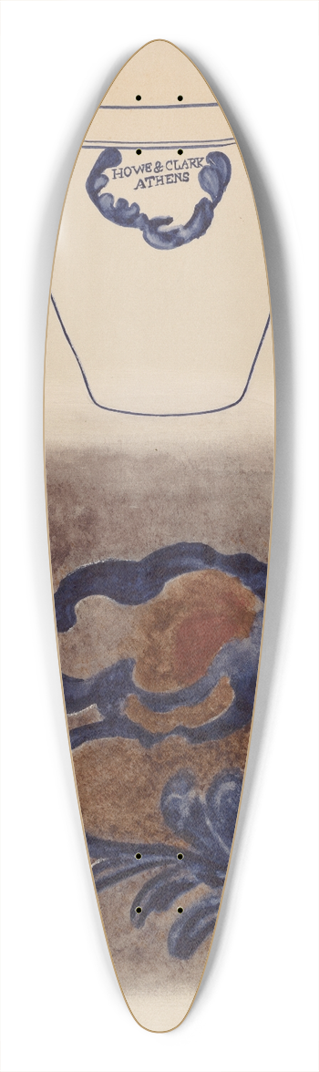 Yolande Delasser - Crock 39.3 inch art pintail longboard deck