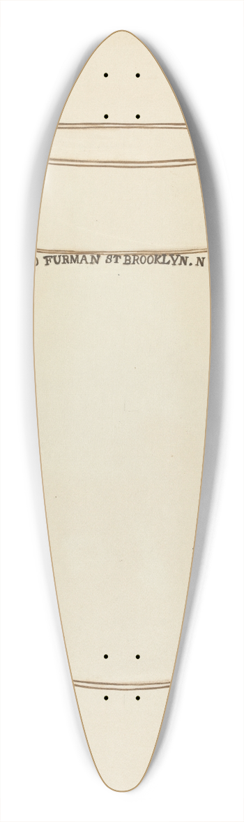 Yolande Delasser - Crock 39.3 inch art pintail longboard deck