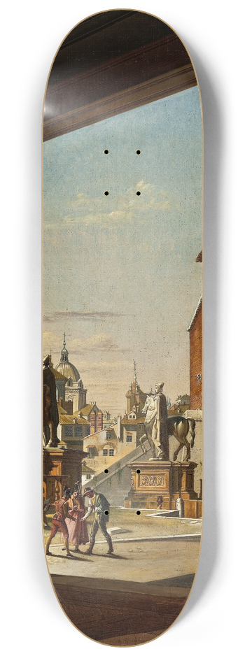 Ditlev Martens - The Capitol In Rome, From The Colonnade Of The Palazzo Dei Conservatori 8.25 inch art skate deck