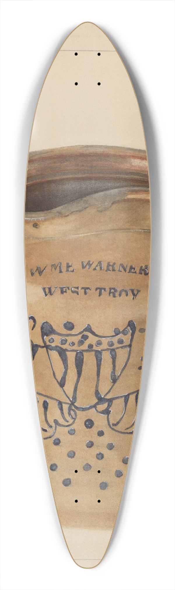 Yolande Delasser - Jar 39.3 inch art pintail longboard deck