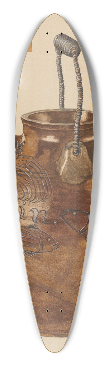 Yolande Delasser - Jug for Batter 39.3 inch art pintail longboard deck