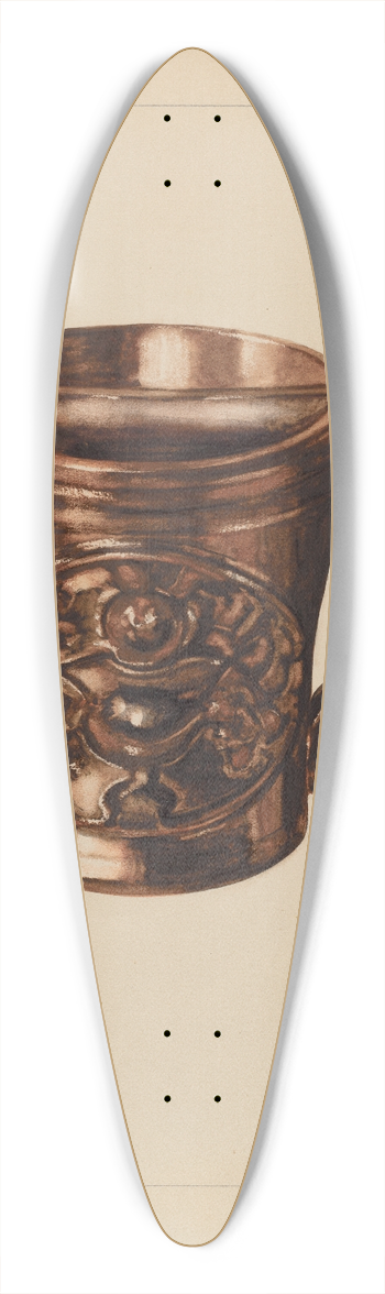 Yolande Delasser - Shaving Mug 39.3 inch art pintail longboard deck