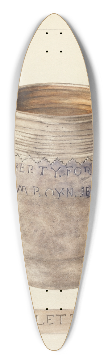 Yolande Delasser - Small Pot 39.3 inch art pintail longboard deck