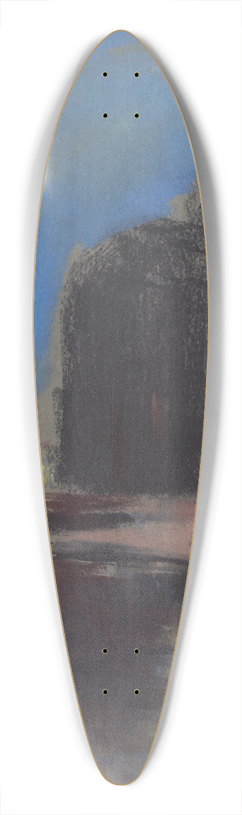 Zolo Palugyay - Blue Lake under Black Rock 39.3 inch art pintail longboard deck