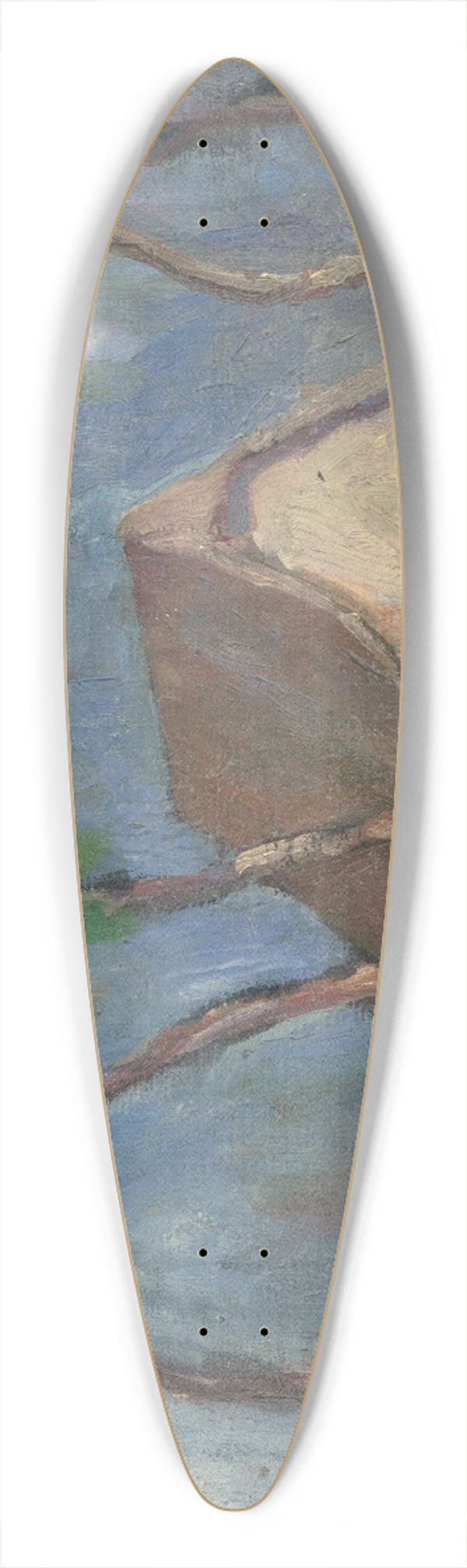 Zolo Palugyay - Landscape with Birches 39.3 inch art pintail longboard deck