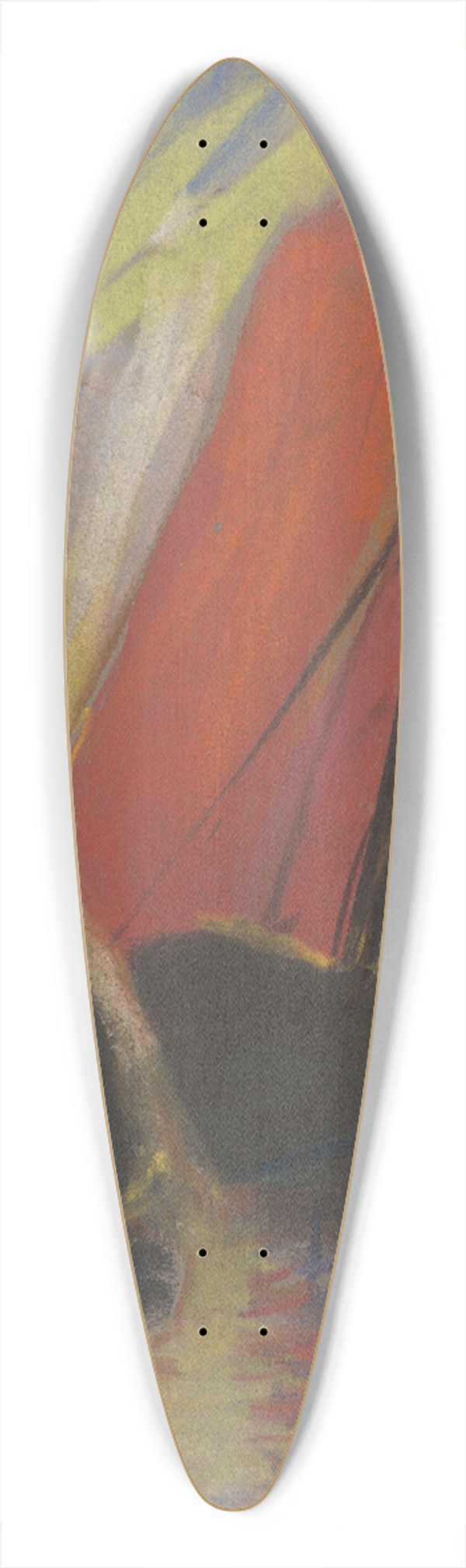 Zolo Palugyay - Red Yacht 39.3 inch art pintail longboard deck