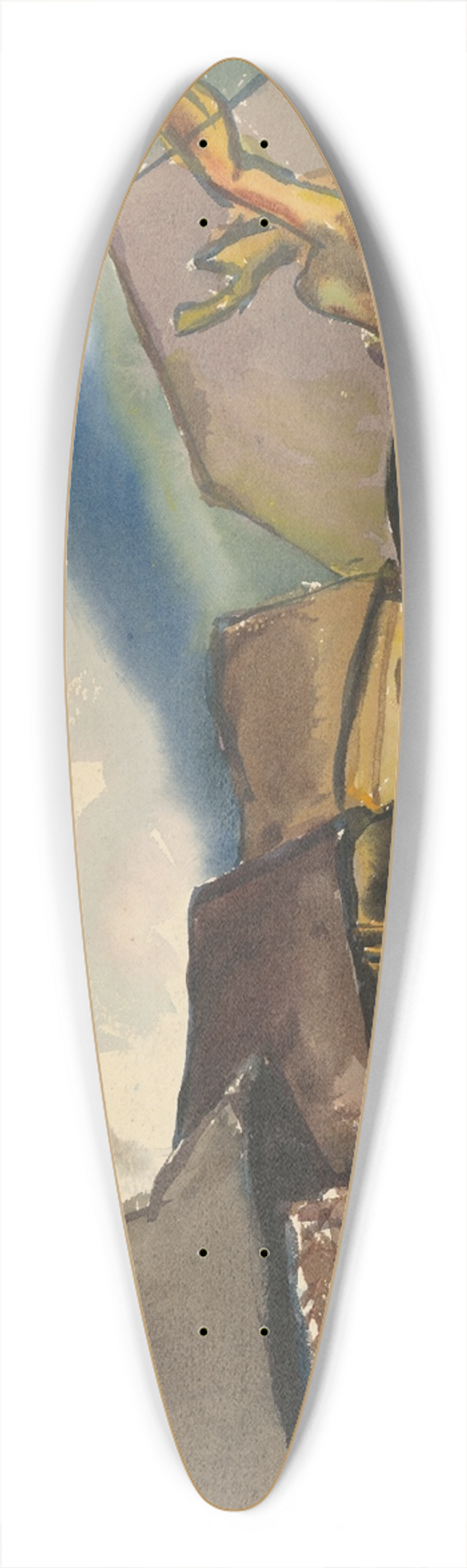 Zolo Palugyay - Village 39.3 inch art pintail longboard deck