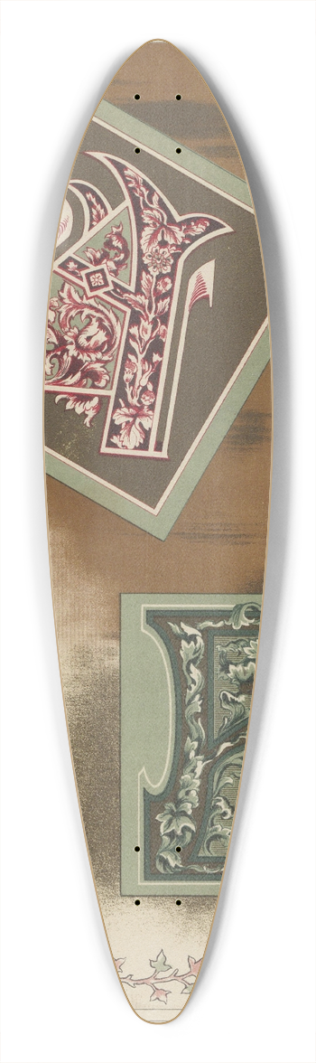 Zuan Kenkykai - ABC zuan Pl.19 39.3 inch art pintail longboard deck