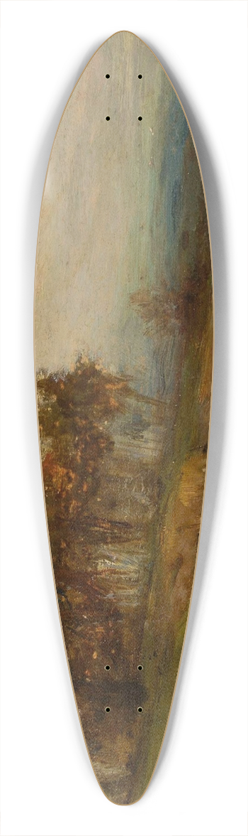 Zygmunt Sidorowicz - Landscape with a bunch of trees 39.3 inch art pintail longboard deck