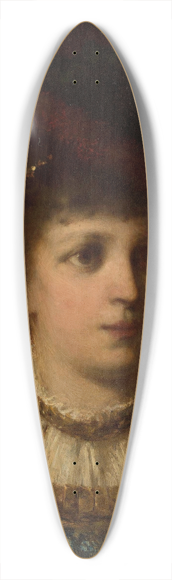 Zygmunt Sidorowicz - Portrait of a woman 39.3 inch art pintail longboard deck