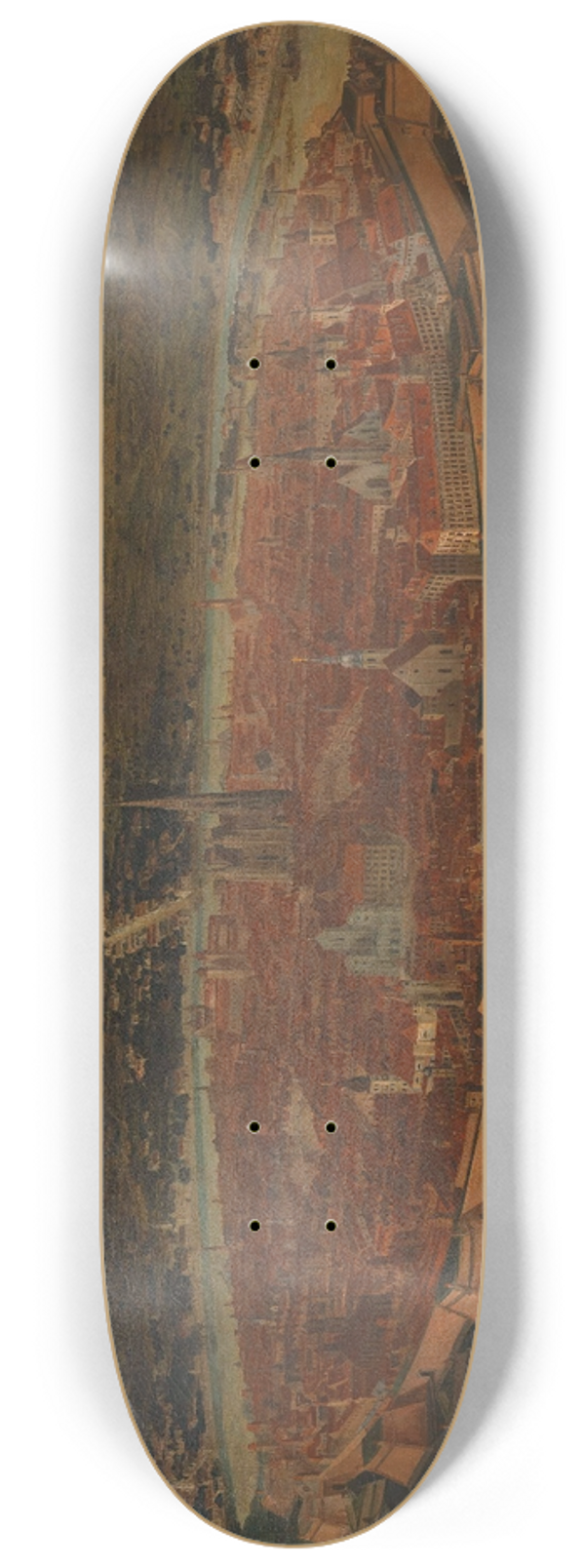 Domenico Cetto - Ansicht der Stadt Wien von der Josefstadt aus 8.25 inch art skate deck