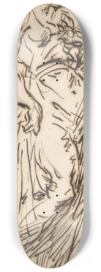 Domenico Gargiulo - Standing Draped Female Figure 8.25 inch art skate deck