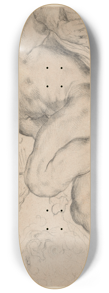 Domenico Maria Canuti - Study for Bacchus or Silenus 8.25 inch art skate deck