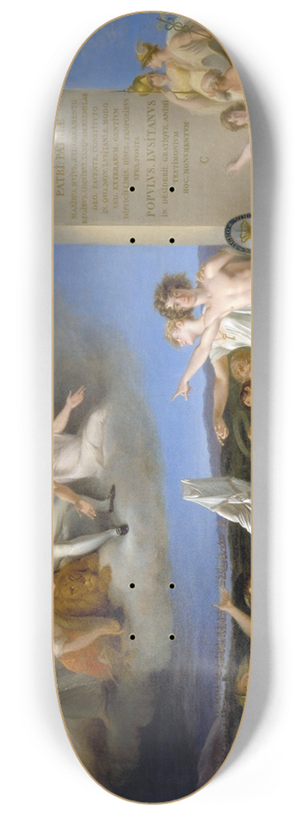 Domingos Sequeira - Allegory of the Virtues of the Prince Regent D. Joo 8.25 inch art skate deck