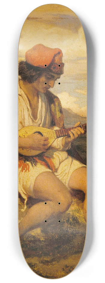 Dominique Louis Papety - A Neapolitan Fisherman 8.25 inch art skate deck