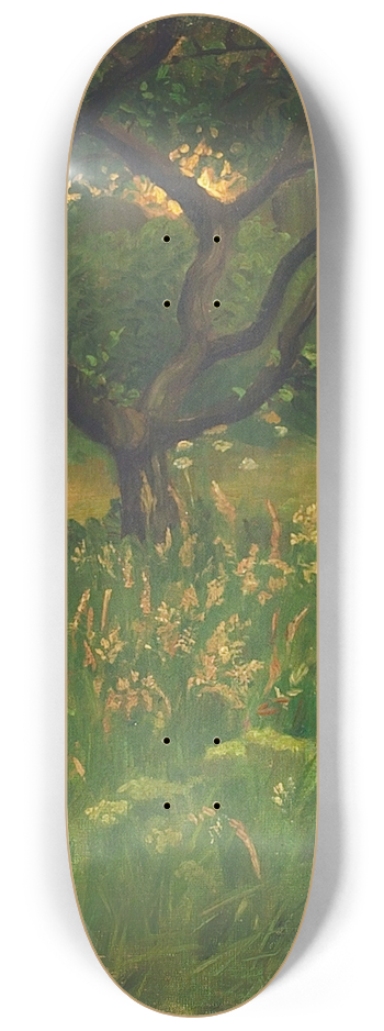 Agnes Slott-Mller - View of a garden 8.25 inch art skate deck