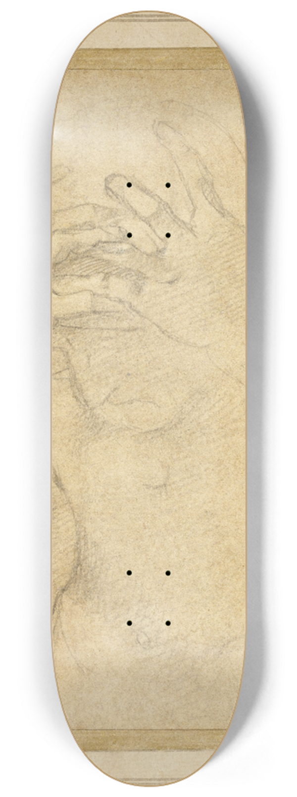 Agnolo Bronzino - Study of Jealousy 8.25 inch art skate deck