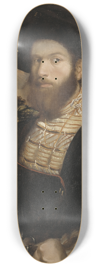 Dosso Dossi - Portrait of a Man Wearing a Black Beret 8.25 inch art skate deck